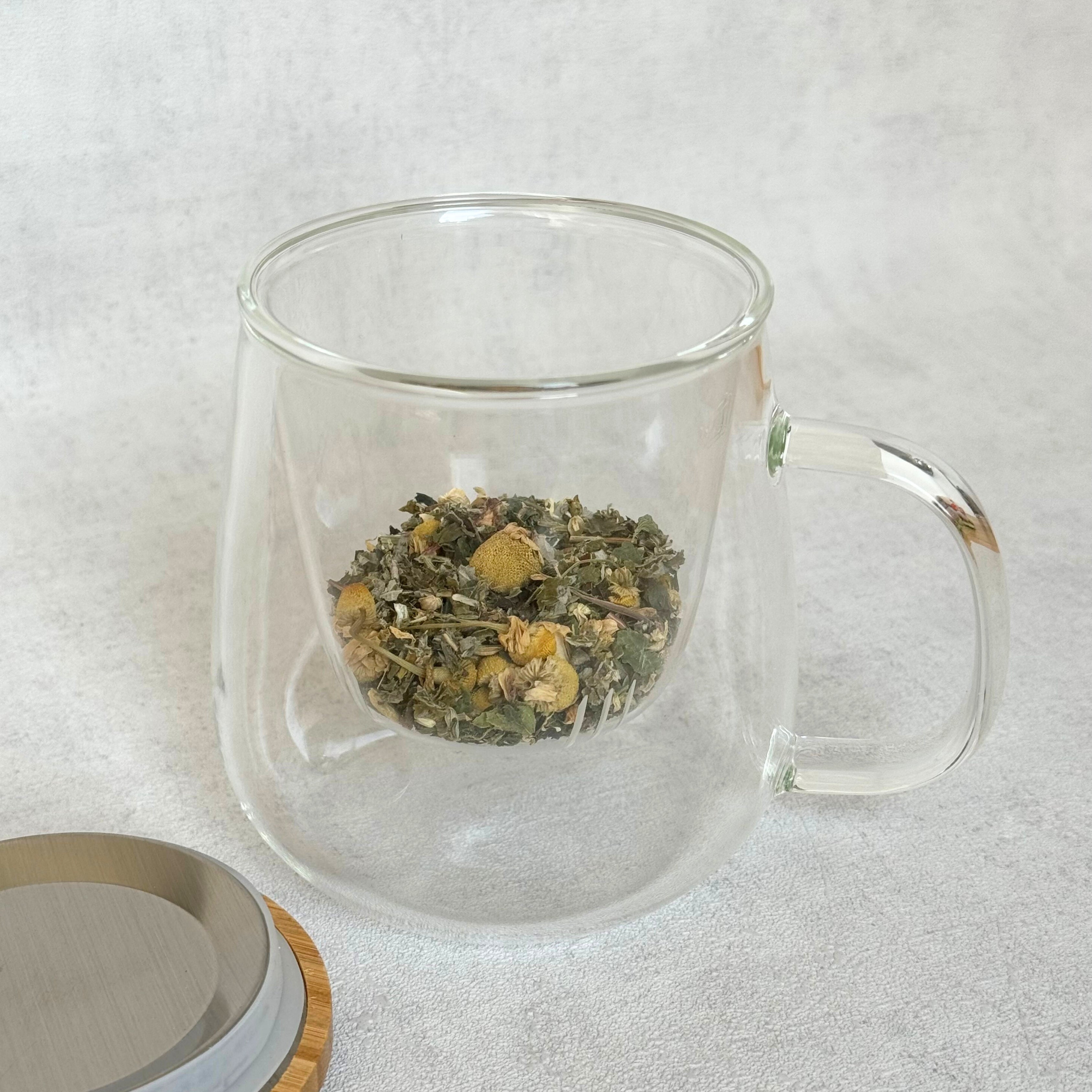 TASSE EN VERRE « 3 SENS » , 450ml